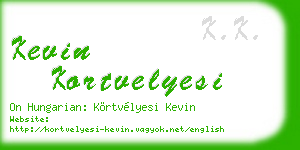 kevin kortvelyesi business card