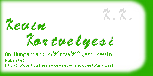 kevin kortvelyesi business card